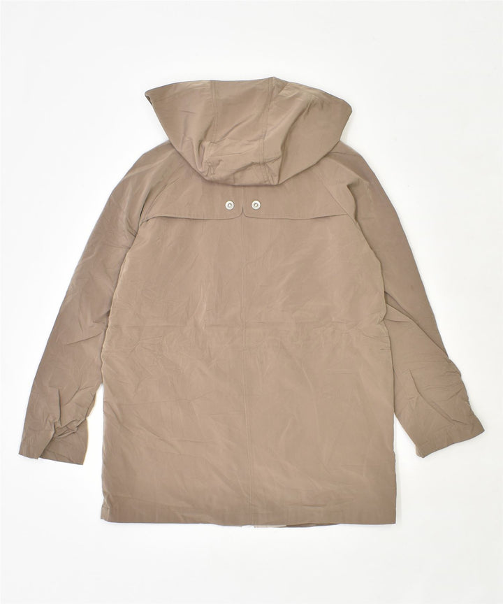 NAUTICA Womens Oversized Hooded Windbreaker Jacket UK 14 Medium Beige | Vintage | Thrift | Second-Hand | Used Clothing | Messina Hembry 