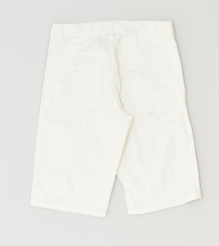 TRUSSARDI Girls Casual Shorts 9-10 Years W24 White Cotton Classic | Vintage | Thrift | Second-Hand | Used Clothing | Messina Hembry 
