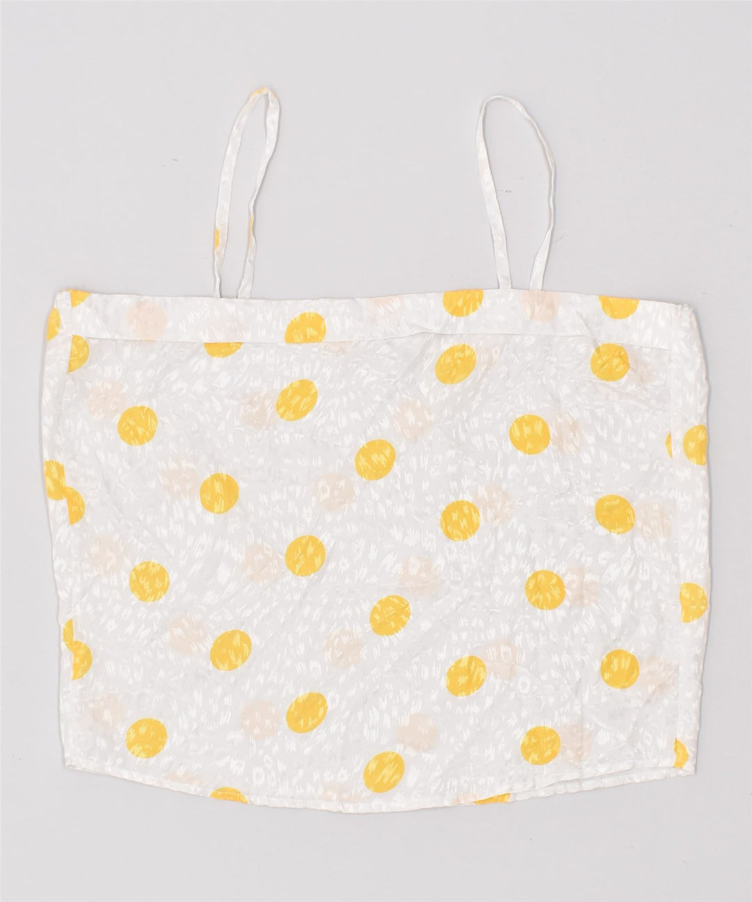 VINTAGE Womens 2 Piece Set EU 38 Medium Yellow Polka Dot Polyester | Vintage | Thrift | Second-Hand | Used Clothing | Messina Hembry 