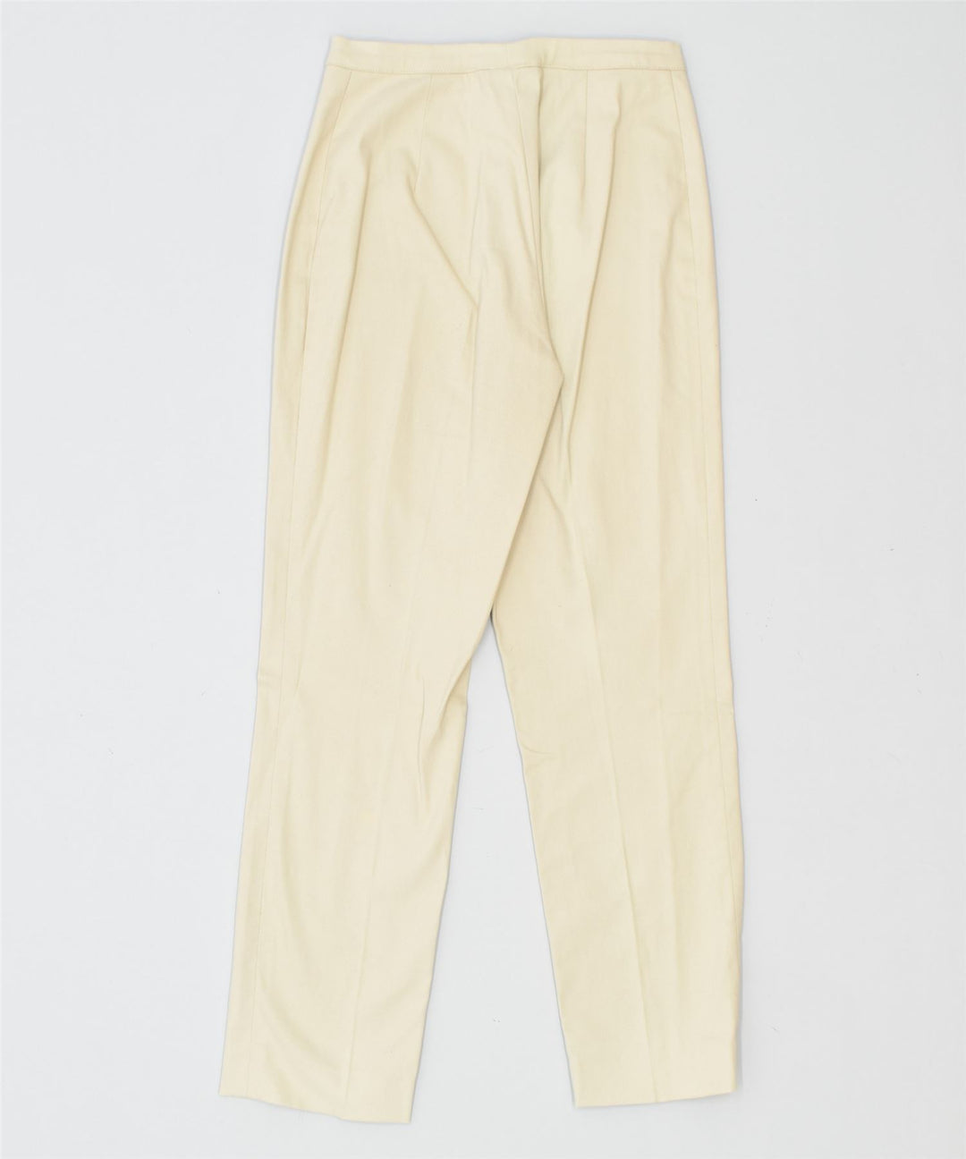 BLUMODE Womens Slim Suit Trousers UK 10 Small W26 L26 Off White Cotton | Vintage | Thrift | Second-Hand | Used Clothing | Messina Hembry 